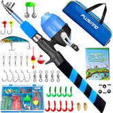 Plusinno kids fishing pole full kit with rod, reel, and tackle box for beginners