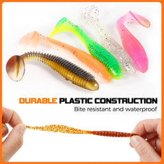 Soft worm lures in assorted colors by PLUSINNO