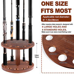 Storage for rods and nets with large holes up to 1.5 inches