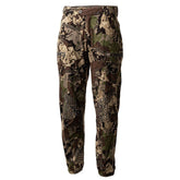 Pnuma Selkirk Pant in Caza Camouflage shows athletic-fit for layering and mobility.