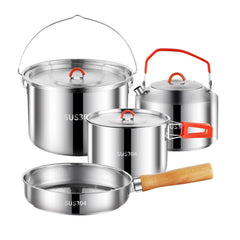 Pobowlgarls camping cookware nonstick frying pan for quick meals on the trail