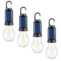 Pocketman Solar Tent Light with clip-hook provides hands-free camping illumination.