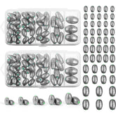Poen 108 Pcs Egg Sinkers Kit assortment with varied weights for versatile fishing setups