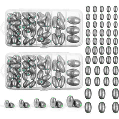 Poen 108 Pcs Egg Sinkers Kit assortment with varied weights for versatile fishing setups