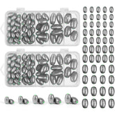 Poen egg sinker closeup shows durable plastic core with metal shell for reliable casting.