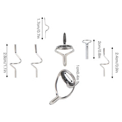 POENVFPO double buckle ring components ensure sturdy rod assembly