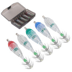 POENVFPO LED Underwater Fishing Lure Light – front view, 5-piece set