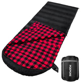 POEPORE sleeping bag interior close-up showing soft cotton flannel lining for comfort