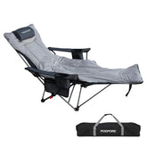 POEPORE reclining camping chair backrest offers customizable comfort during outdoor trips
