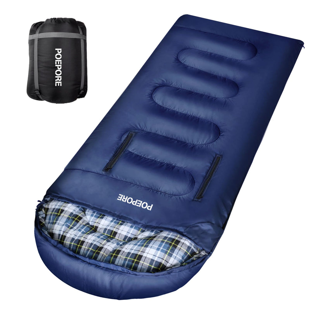 POEPORE spacious XL sleeping bag offers roomy comfort for camping