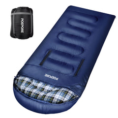 POEPORE spacious XL sleeping bag offers roomy comfort for camping