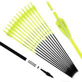 Pointdo 30-inch carbon arrow shaft in fluorescein yellow helps fast target identification.