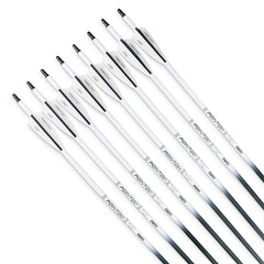 Pointdo fluorescent fletching in white and black aids target finding