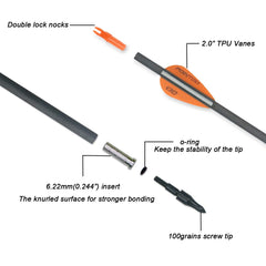 Pointdo XERO removable 100gr tip arrow for versatile field points