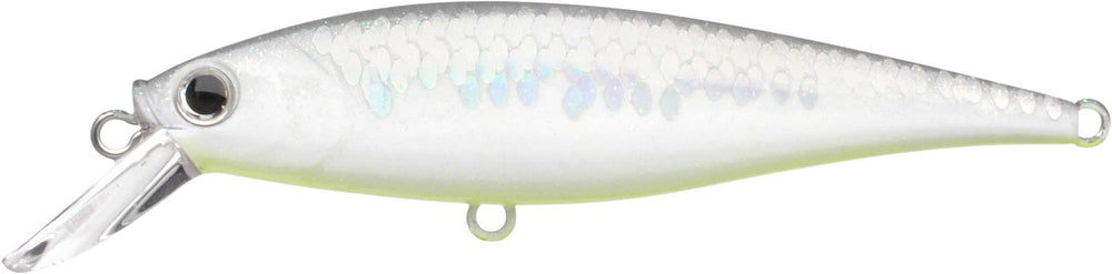Front view of LUCKY CRAFT Pointer 78SP 3-inch MS Gun Metal Shad lure