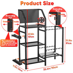 Heavy-duty metal fishing rod rack holding up to 18 rods with EVA foam slots
