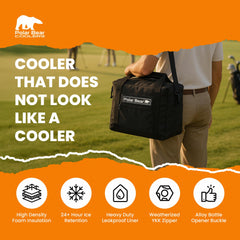 Polar Bear Coolers adjustable-shoulder-strap in use for comfortable transport