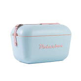 Polarbox cooler side-buckle view showing secure transport for beverages