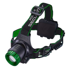 Police Security Blackout-R headlamp front view for hands-free outdoor tasks