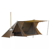 Pomoly STOVEHUT exterior shows rugged, waterproof shell for reliable wet-weather shelter
