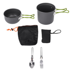 Pongnas camp cooking set pot, durable aluminum for outdoor meals.