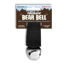 Poochie-Pets TrailBlazin’ Bear Bell on collar signals presence for safer trails.