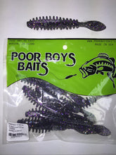 Poor Boy's Baits Smoke Purple Erie Darter Grey, side view, lifelike lure for bass.