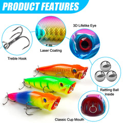 Popper fishing lure 3.54in color variant 2