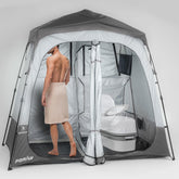 Porayhut portable camping shower tent interior shows spacious changing area and privacy.