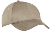Port & Company CP80 Khaki cap front view with embroidery-ready style