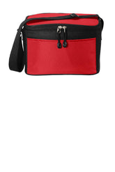 Port Authority 6-Can Cube Cooler exterior with durable canvas for on-the-go outings.