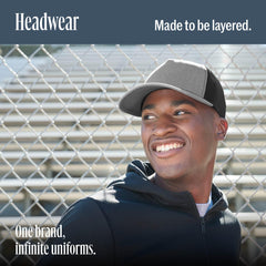 Port Authority pigment camo cap closure showing adjustable fit for comfort