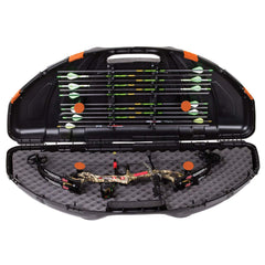 Inside view showing convoluted foam bed and bow secure straps