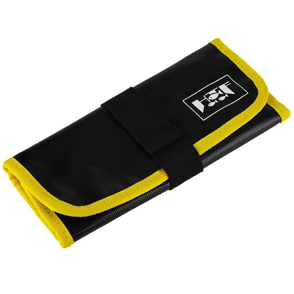 Front view of Portable Fishing Lures Bag in yellow
