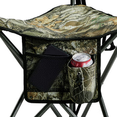 Portal 18-inch off-ground seat offers comfortable elevation on uneven terrain.