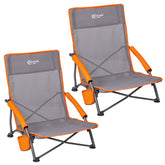 Portal Beach Chairs 2-Pack folded for easy transport and storage