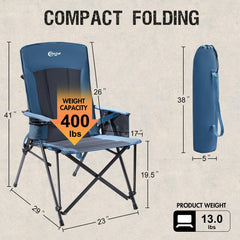 Portal camping chair oversized with 400 lbs capacity for sturdy outdoor seating