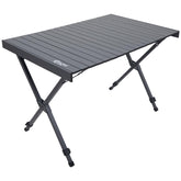 Portal folding outdoor camping table top offers ample space for dining and prep.
