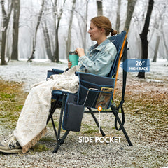 Portal heated camping chair folded bag shows easy transport and quick setup.