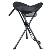 Portal Tall Folding Tripod Stool with breathable mesh seat for cool comfort outdoors