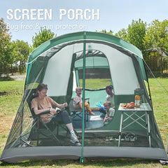 Portal weather protection with 66D fabric and removable rainfly.