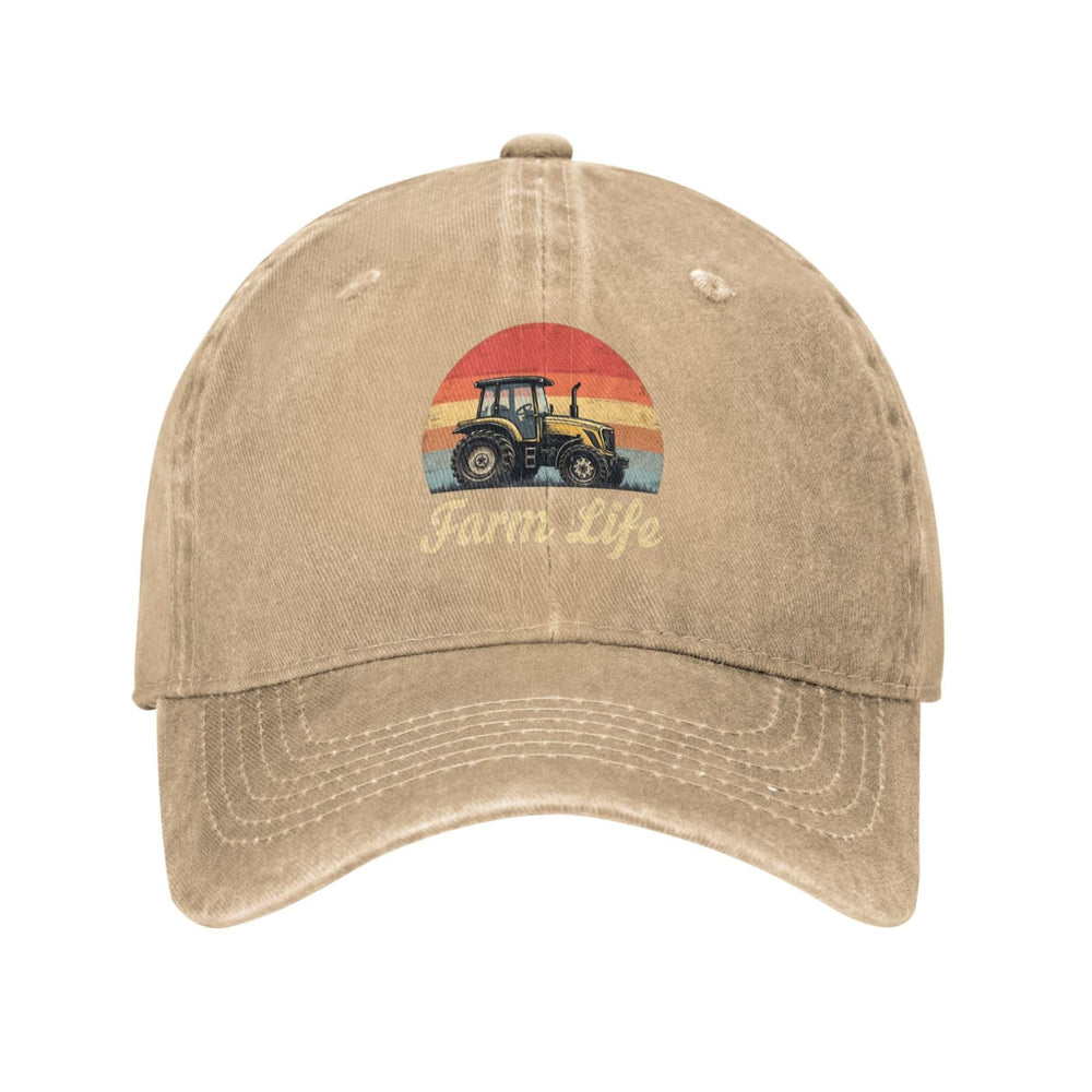 Povmekd Farm Life Hat front view for casual daily wear and sun protection.