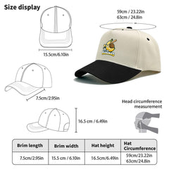 Povmekd Lets Go Bananas hat back view with metal slider for easy resizing