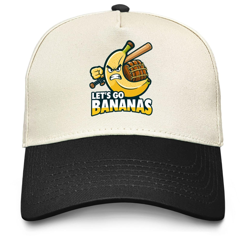 Povmekd Lets Go Bananas hat front view for casual daily wear and sun protection