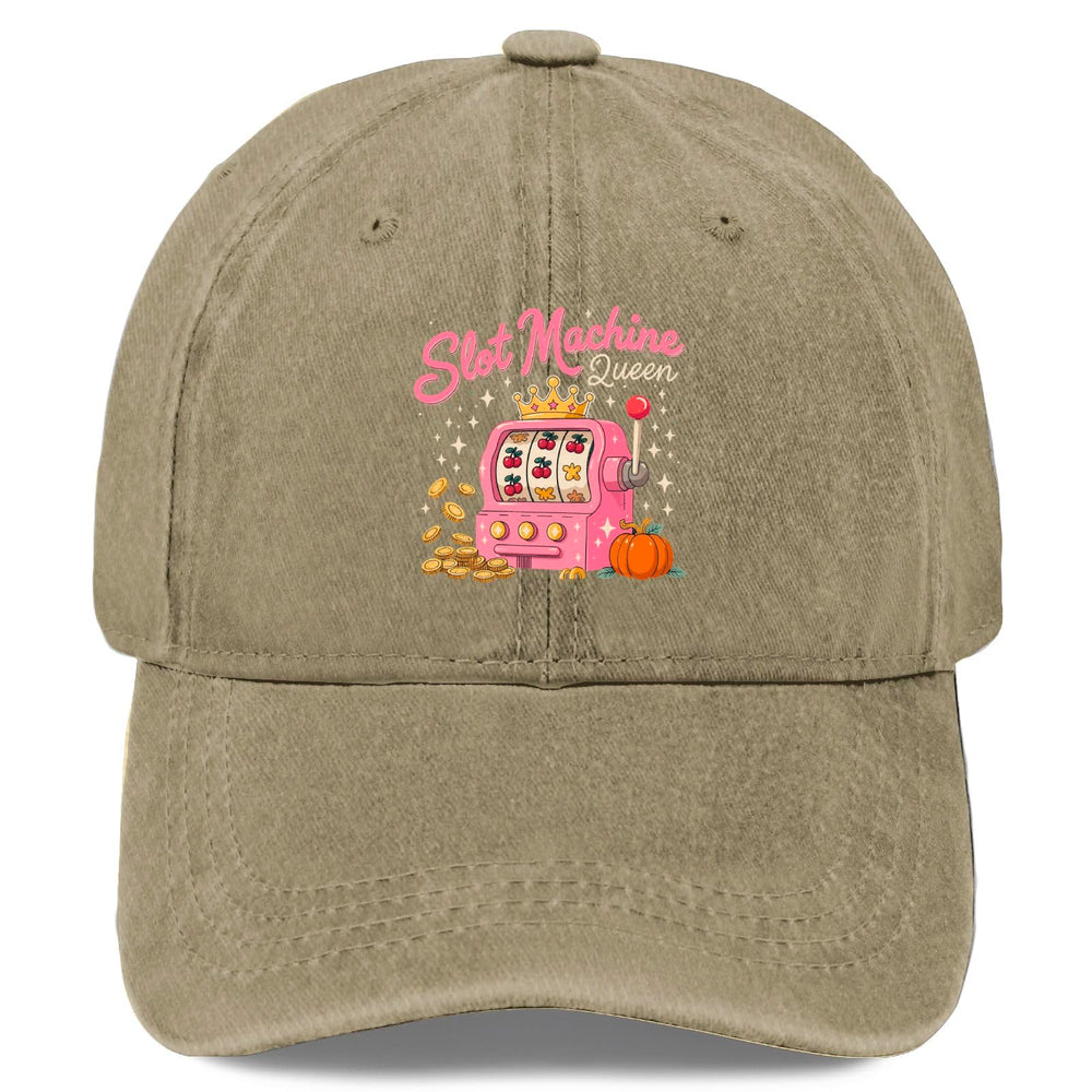 Povmekd Slot Machine Queen Hat for women, bold print for casual wear