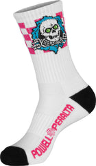Powell Peralta Ripper socks with checker pattern for all-day comfort.