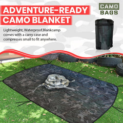 Powell Tool Bags camo woobie blanket waterproof, great for beach outings.