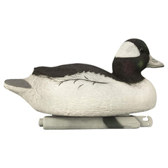 Power Calls Higdon Battleship Bufflehead decoy with high-contrast paint boosts visibility