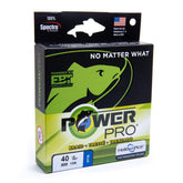 Power Pro Depth-Hunter Line blue spool delivers long 1500-yard capacity for deep-water jigging.