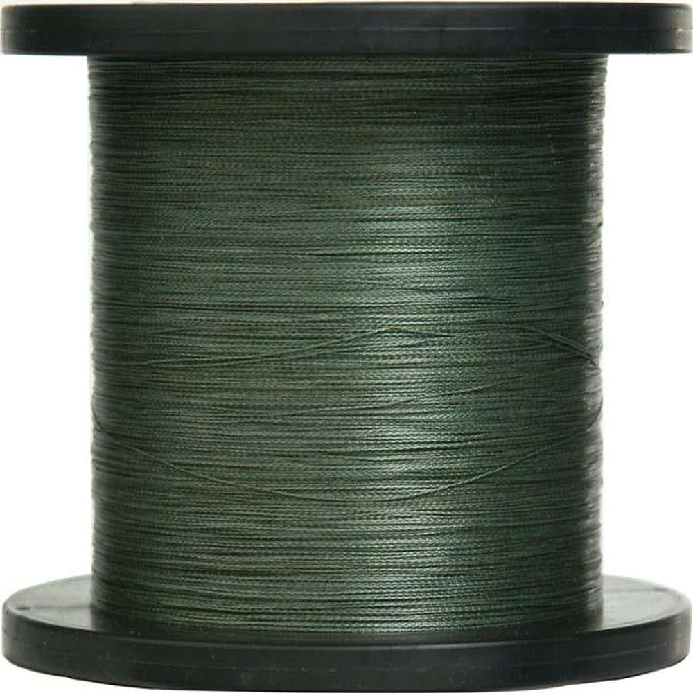 POWER PRO Spectra braided line green color for sensitive hook setting and abrasion resistance.
